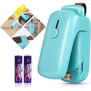 Mini Bag Sealer,Handheld Heat Vacuum Sealer, 2in1 Sealer and Cutter with Lanyard